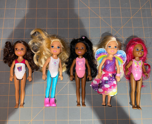 Lot of (5) Barbie Chelsea & Friends Dolls