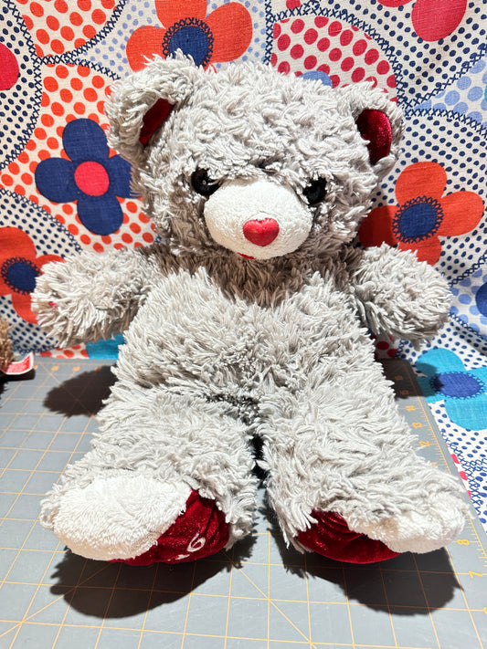 Christmas Dan Dee Bear, Grey, 2016, 18"