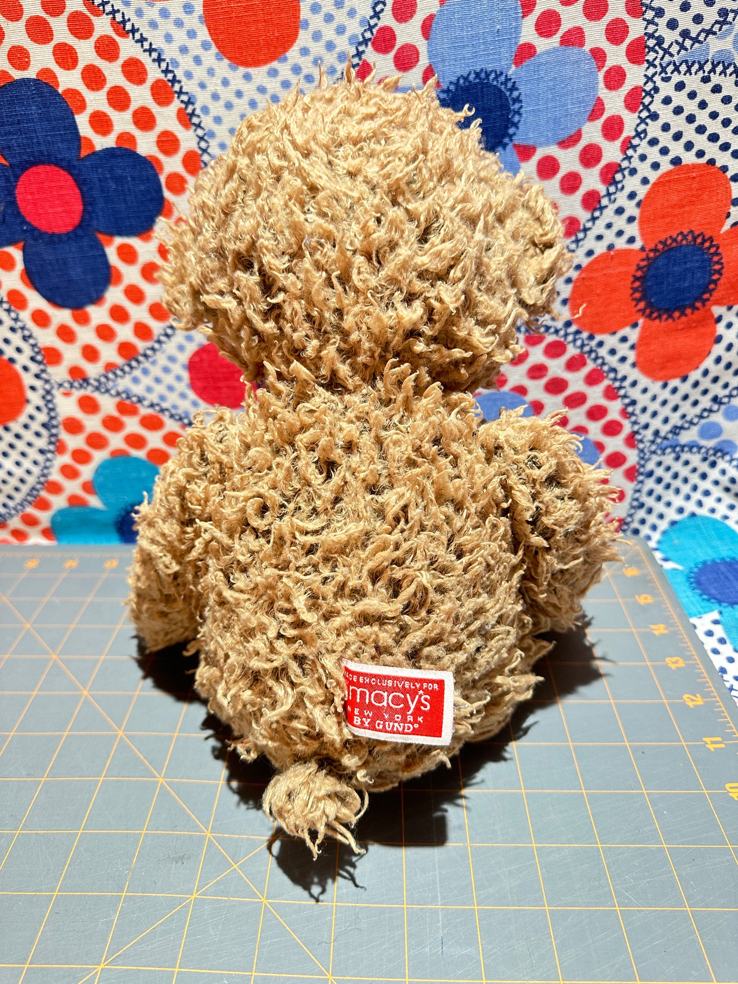 Macy's Gund Plush Bear, Curly Hair, 14”
